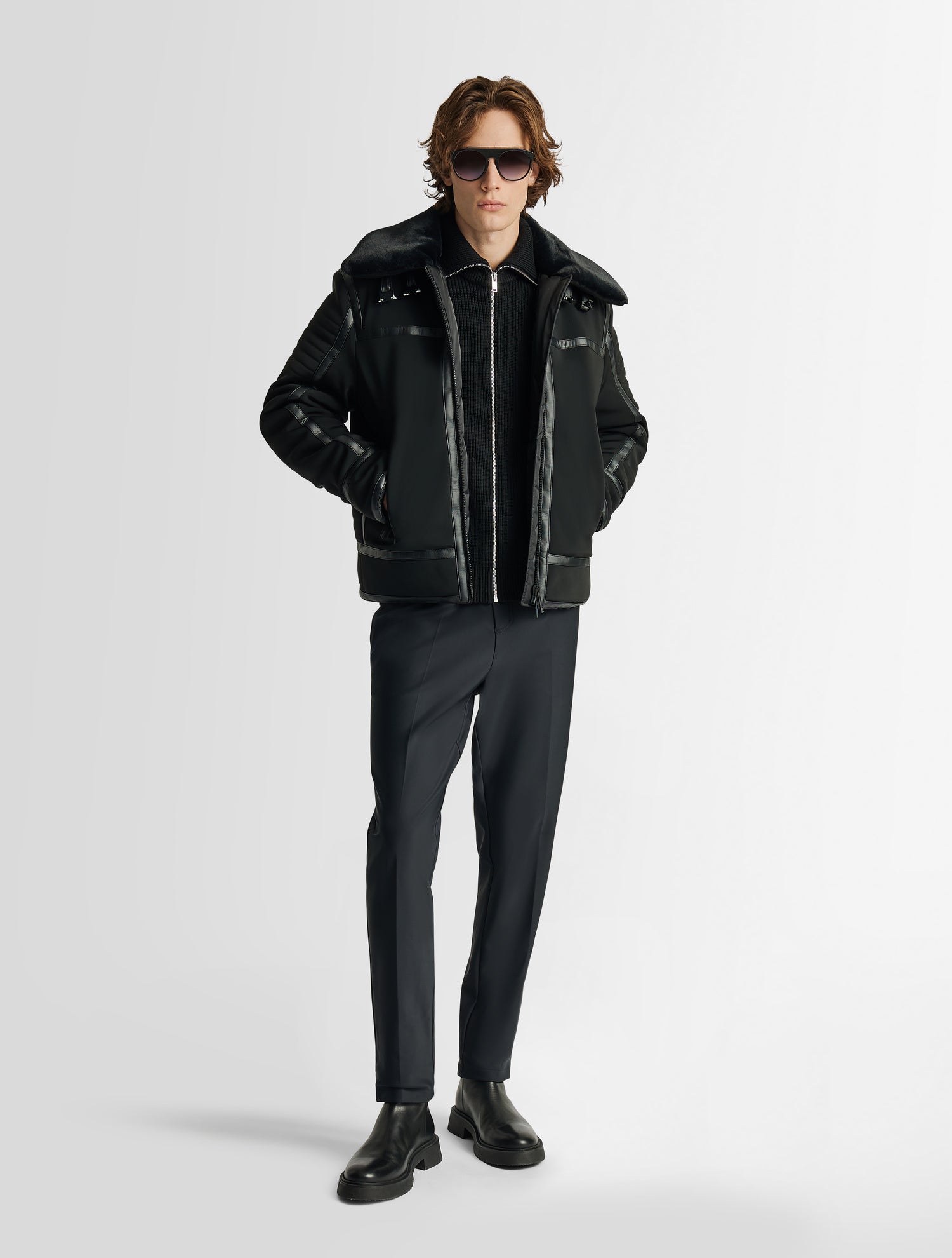 fusalp-blouson-harlo-homme-bombardier-softshell-duvet-fourrure image 2