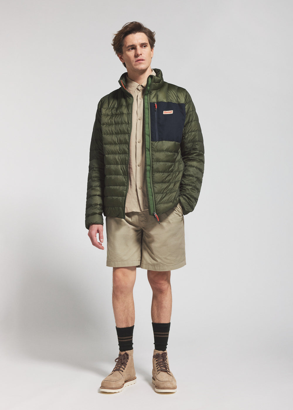 pyrenex-path-doudoune-l-g-re-unisexe-en-duvet-khaki image 3
