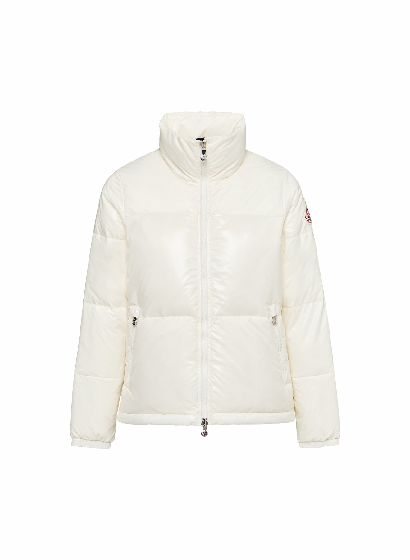 pyrenex-goldin-doudoune-courte-brillante-femme-blanche image 5