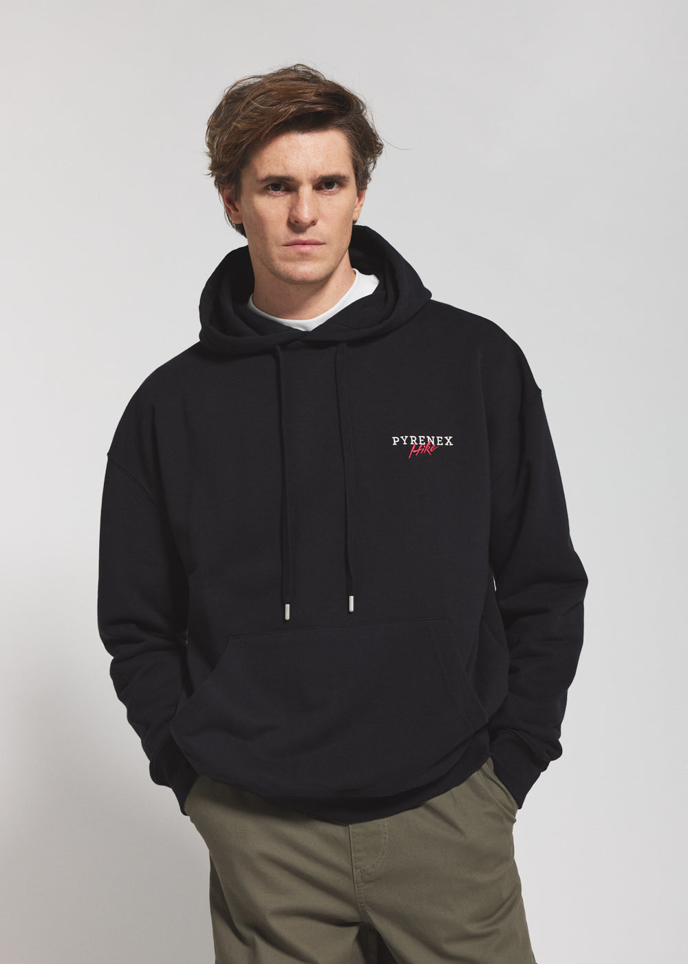 pyrenex-sierra-pullover-unisexe-capuche-coton-bio-noir image 1