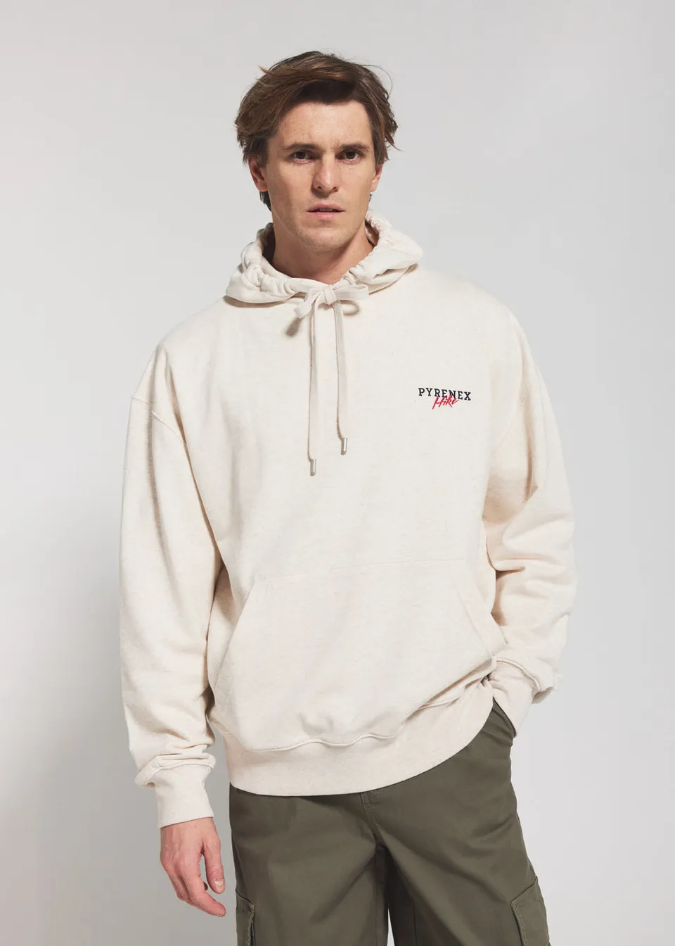 pullover-unisexe-capuche-pyrenex-sierra-cr-me-coton-bio image 1