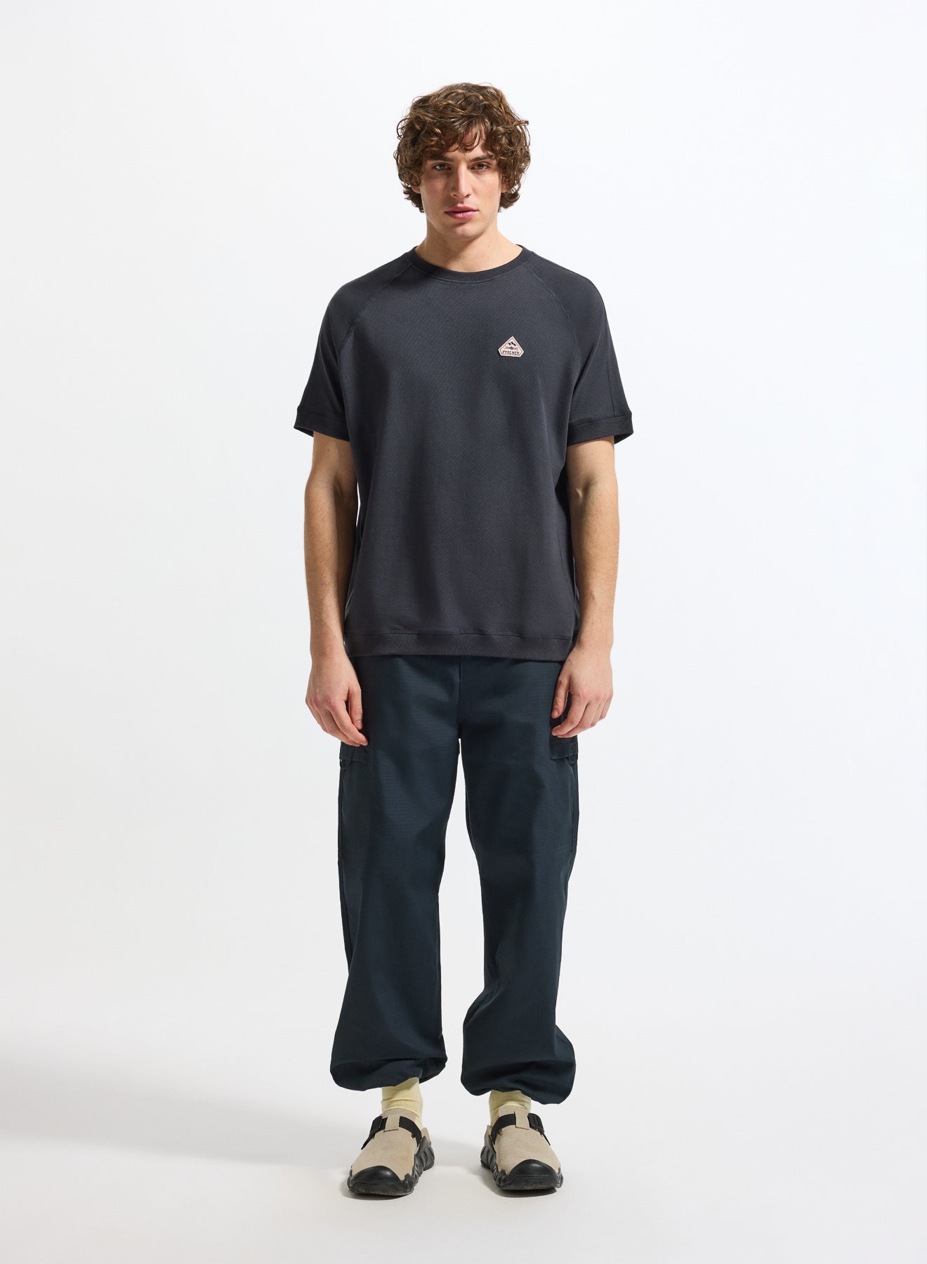 pyrenex-t-shirt-peak-unisexe-bleu-fonc-coton-bio-pais image 4