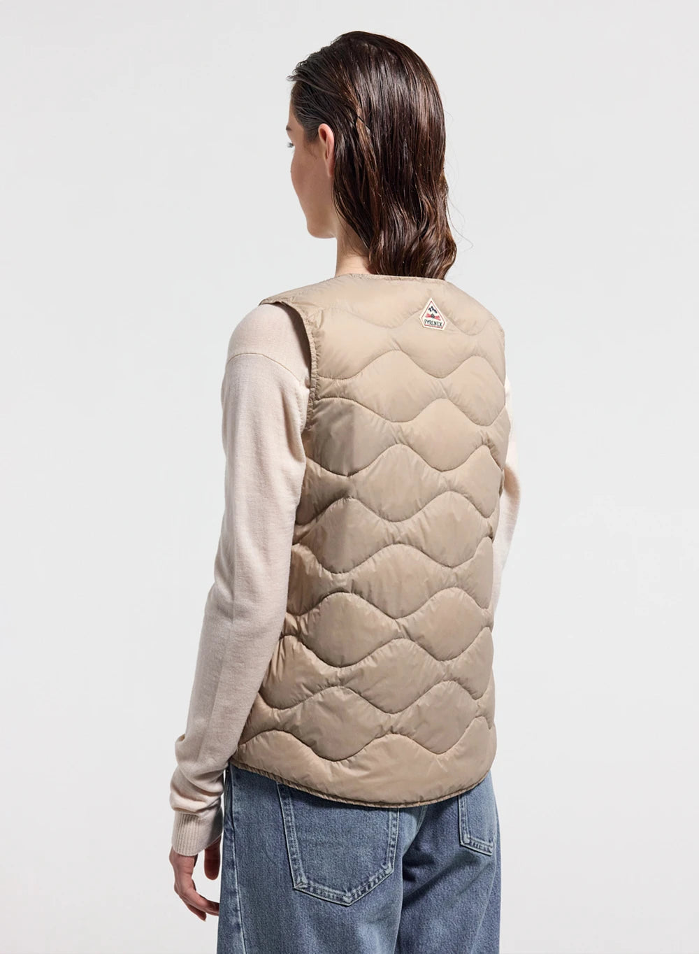 pyrenex-orite-vest-doudoune-sans-manches-femme-beige image 3