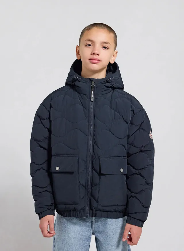 pyrenex-beille-doudoune-bomber-capuche-enfant-bleu-fonc image 1
