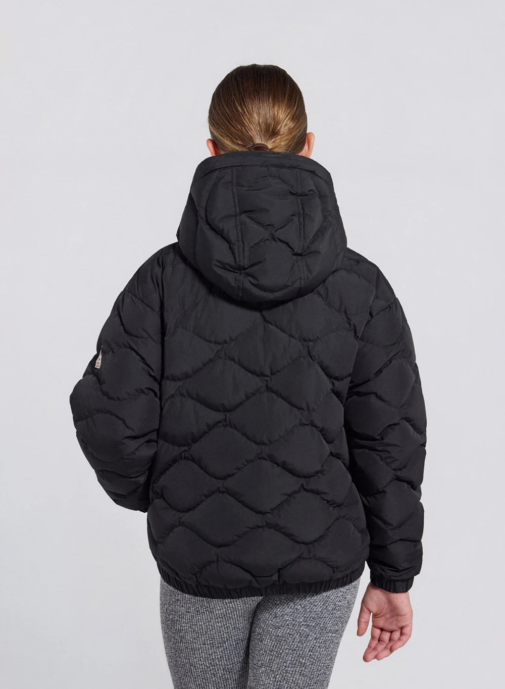 pyrenex-beille-doudoune-bomber-capuche-enfant-noire image 7