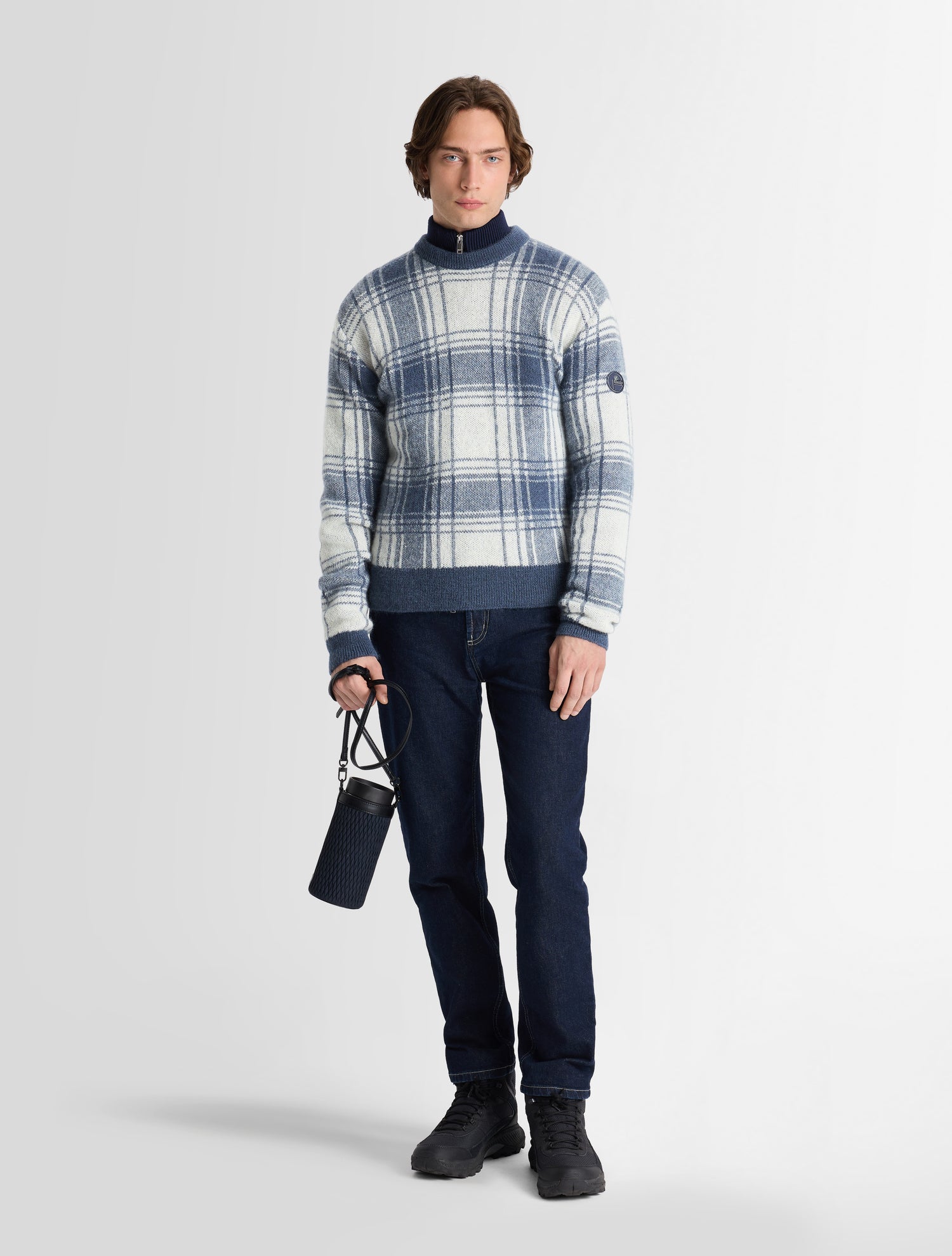 fusalp-dolmiron-pull-mohair-col-rond-carreaux image 1