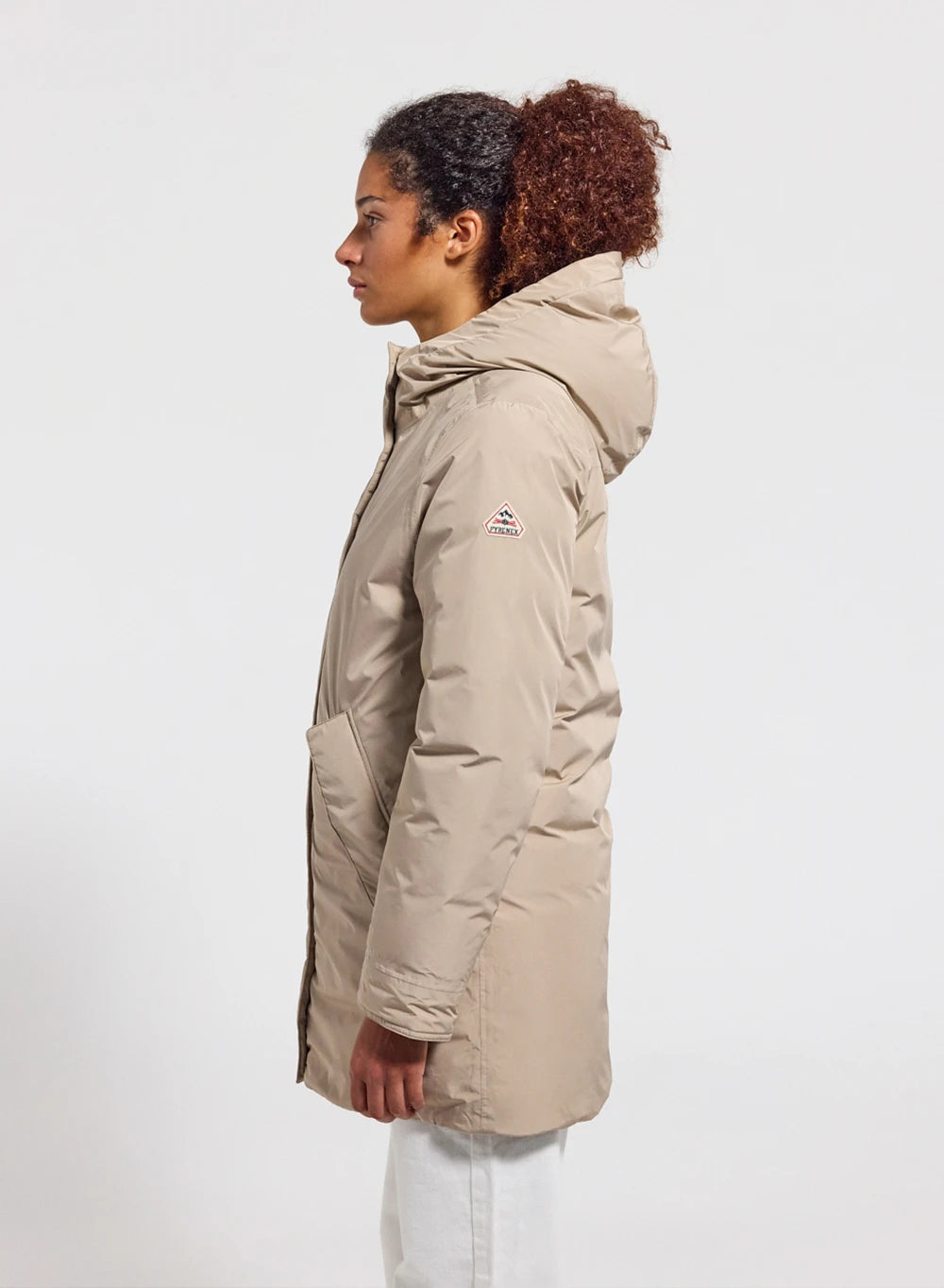 parka-imperm-able-femme-pyrenex-easy-beige-duvet-naturel-coupe-longue-capuche image 3