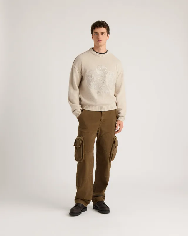 kanuk-flocon-pull-col-rond-logo-harfang-homme image 1