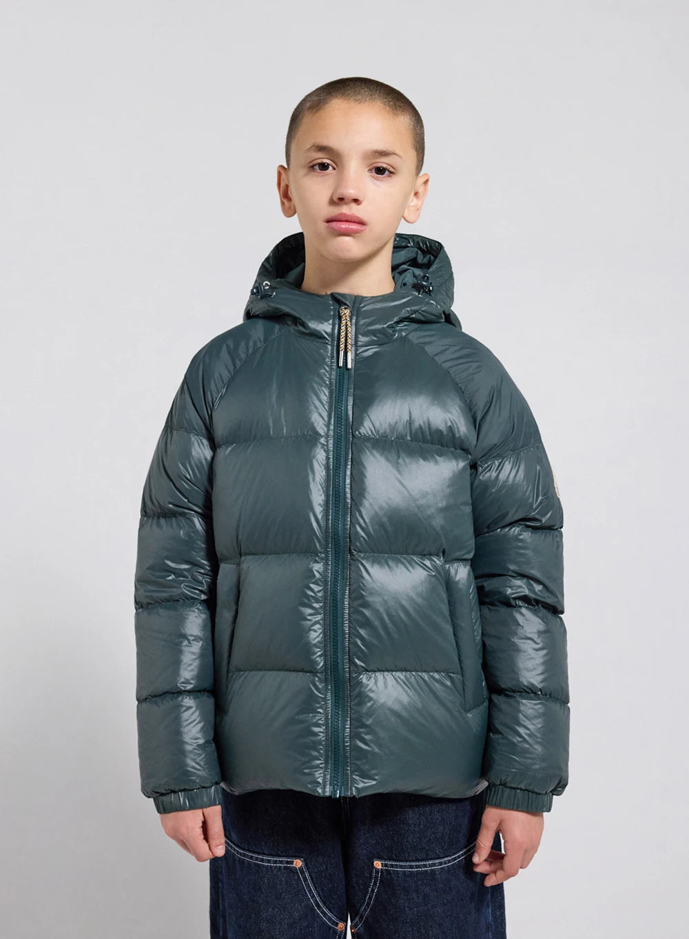 pyrenex-sten-doudoune-capuche-enfant-vert-fonc image 1