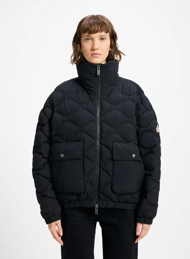 pyrenex-enola-doudoune-courte-bomber-femme-noire image 1