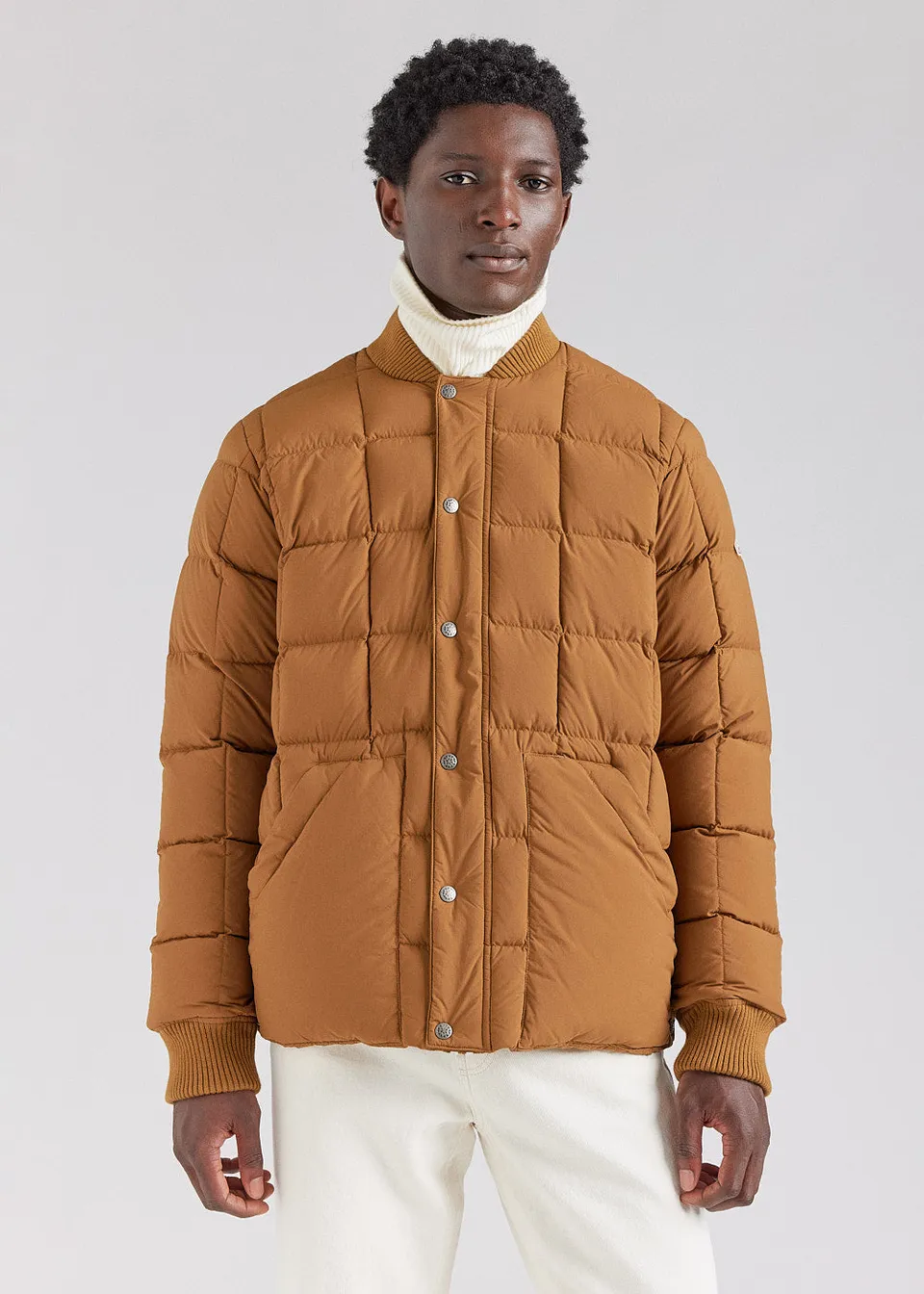 pyrenex-flight-veste-doudoune-homme-piquage-carr-bronze-brown image 1