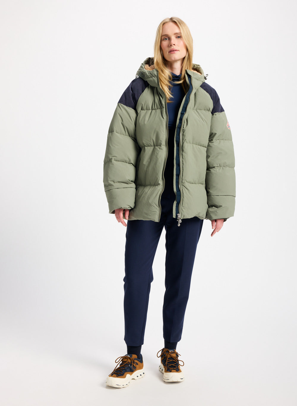 pyrenex-retro-sten-doudoune-unisexe-kaki-sherpa image 3