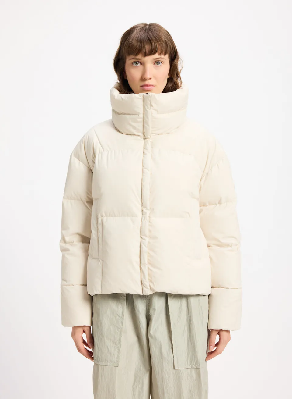 pyrenex-harmonie-crop-doudoune-courte-femme-beige-clair image 1