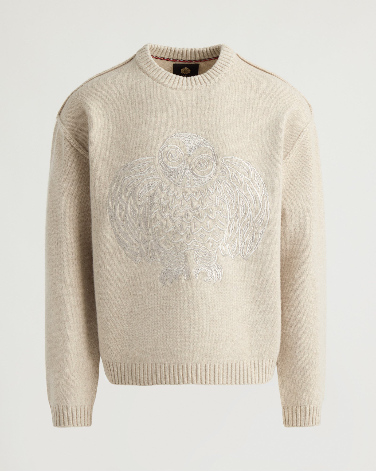 kanuk-flocon-pull-col-rond-logo-harfang-homme image 2