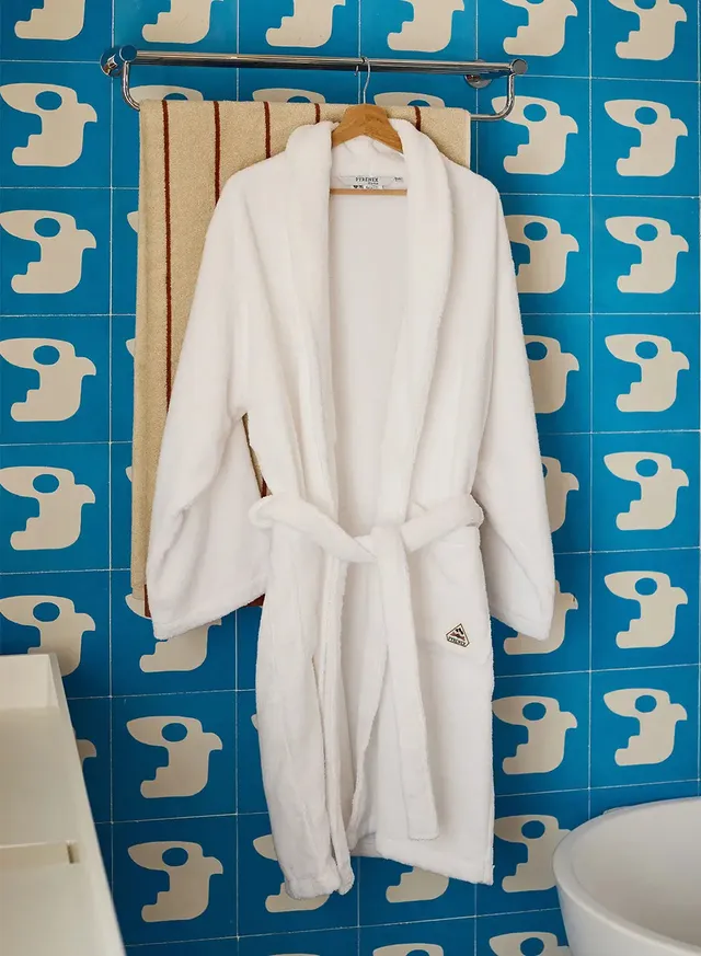 peignoir-en-coton-blanc-pyrenex-hana-ponge-premium image 1