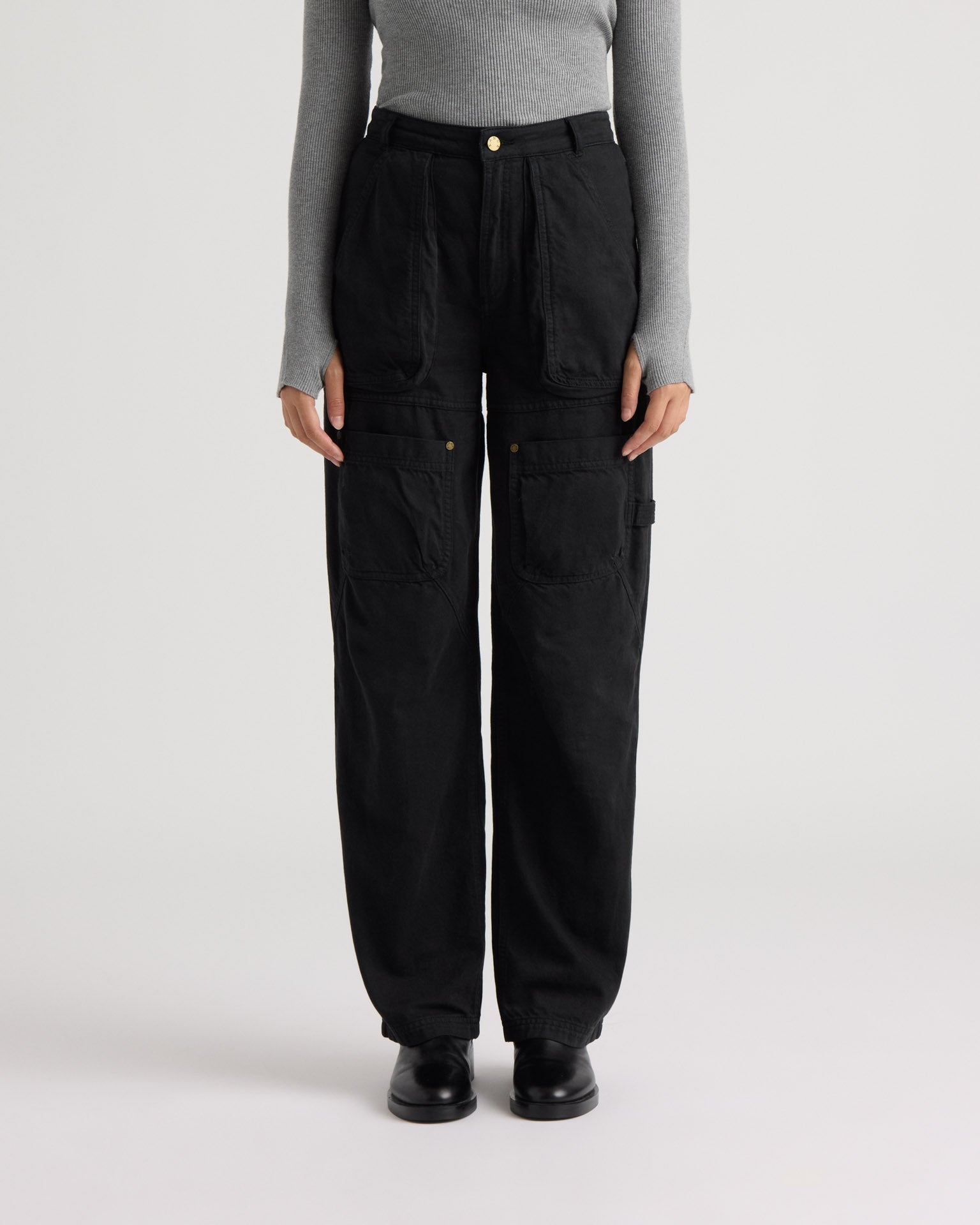 kanuk-kiamika-pantalon-cargo-femme-jambe-ballon-coton image 3