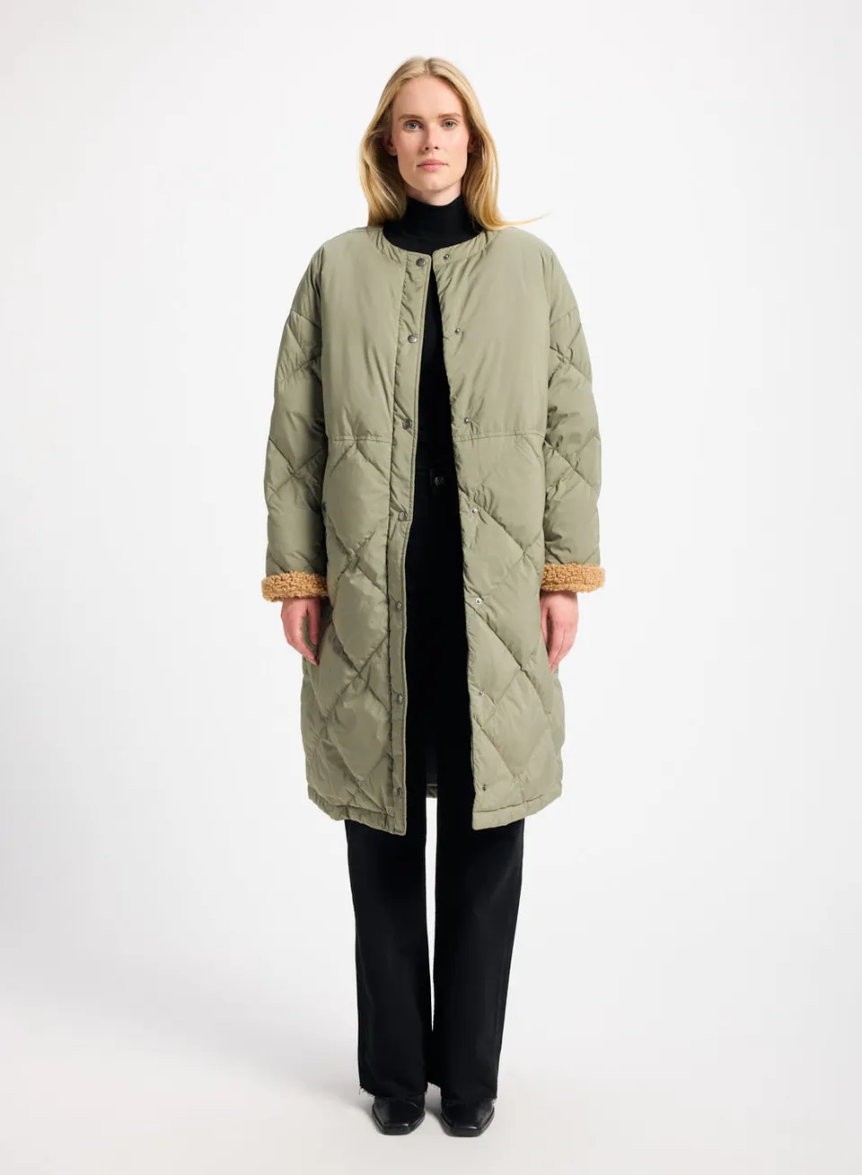pyrenex-blossom-doudoune-longue-femme-khaki image 1