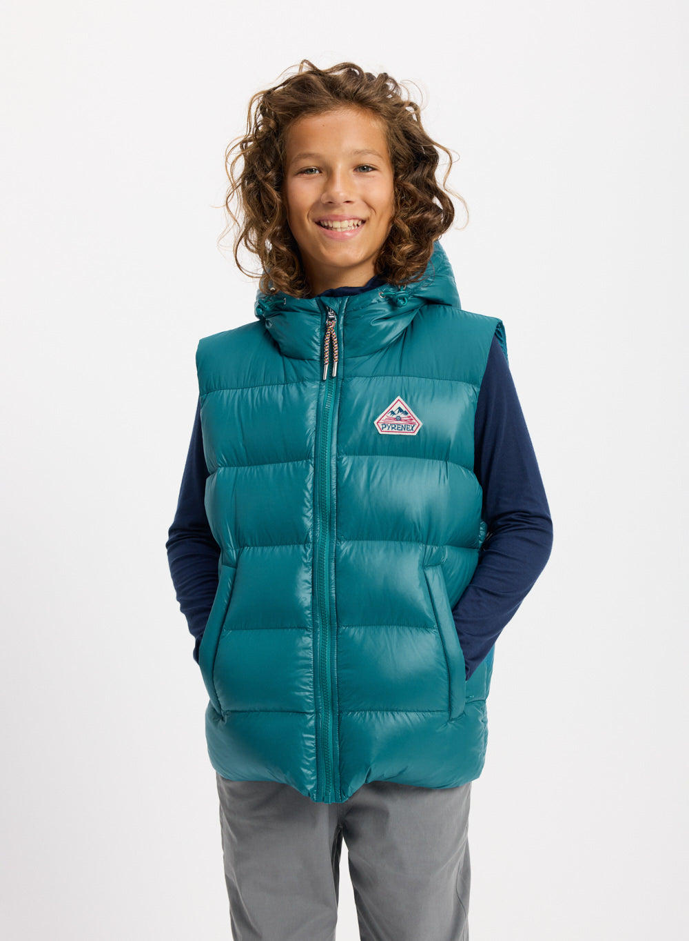 pyrenex-john-doudoune-sans-manches-enfant-bleu-turquoise image 2