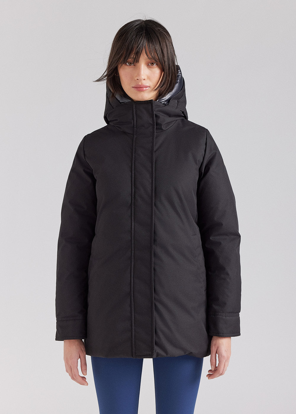 parka-femme-pyrenex-charlotte-duvet-naturel-noire image 1