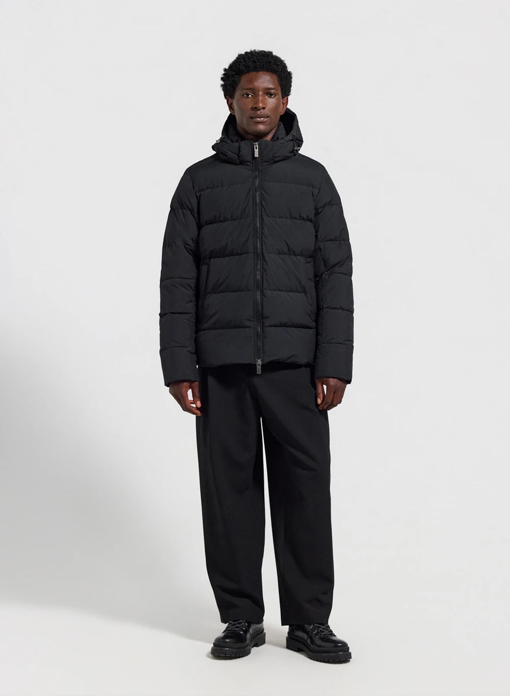 pyrenex-spoutnic-doudoune-homme-capuche-amovible-noire image 2