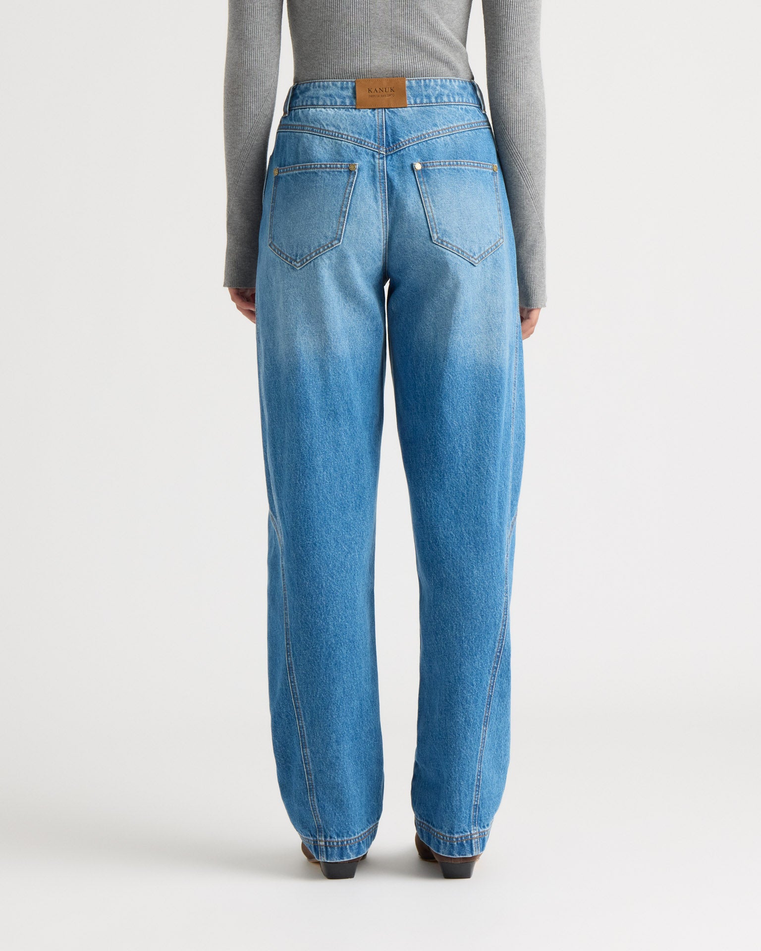 kanuk-garnier-jean-taille-haute-jambe-large-femme image 5