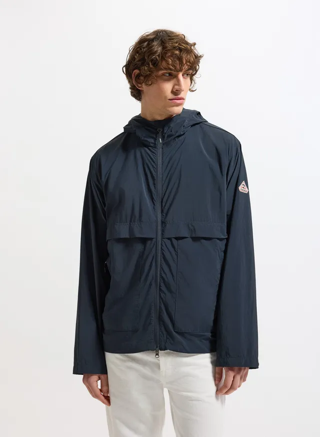 coupe-vent-unisexe-capuche-pyrenex-soulere-bleu-marine image 1