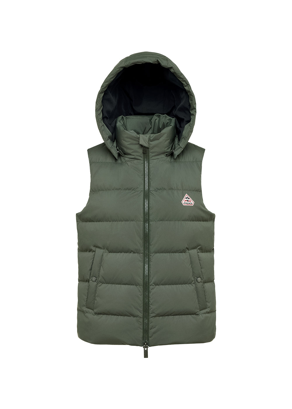pyrenex-spoutnic-doudoune-sans-manches-femme-capuche-amovible-deep-khaki image 5