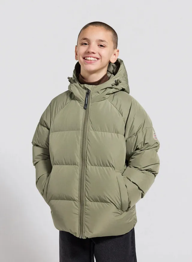 pyrenex-sten-smooth-doudoune-enfant-kaki-clair-capuche image 1