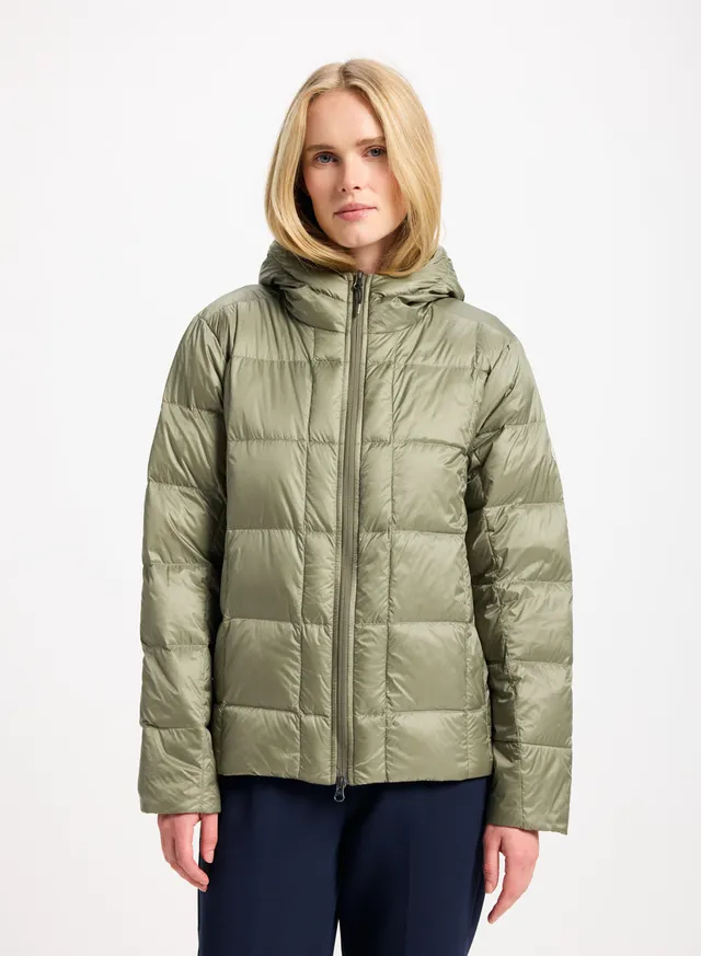 pyrenex-bassia-hooded-doudoune-l-g-re-femme-kaki-capuche image 1