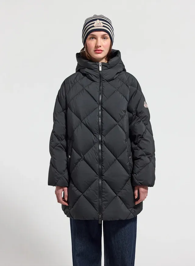 pyrenex-adele-parka-doudoune-longue-femme-capuche-noire image 1