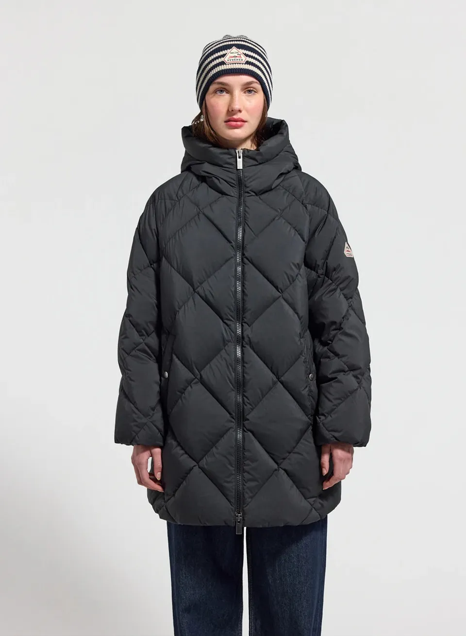 pyrenex-adele-parka-doudoune-longue-femme-capuche-noire image 1