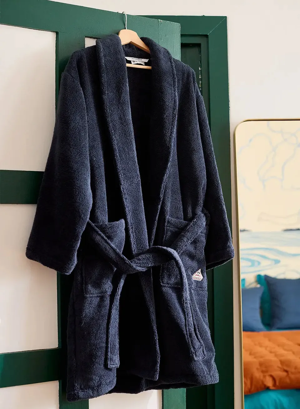 pyrenex-hana-peignoir-coton-ponge-bleu-fonc image 1