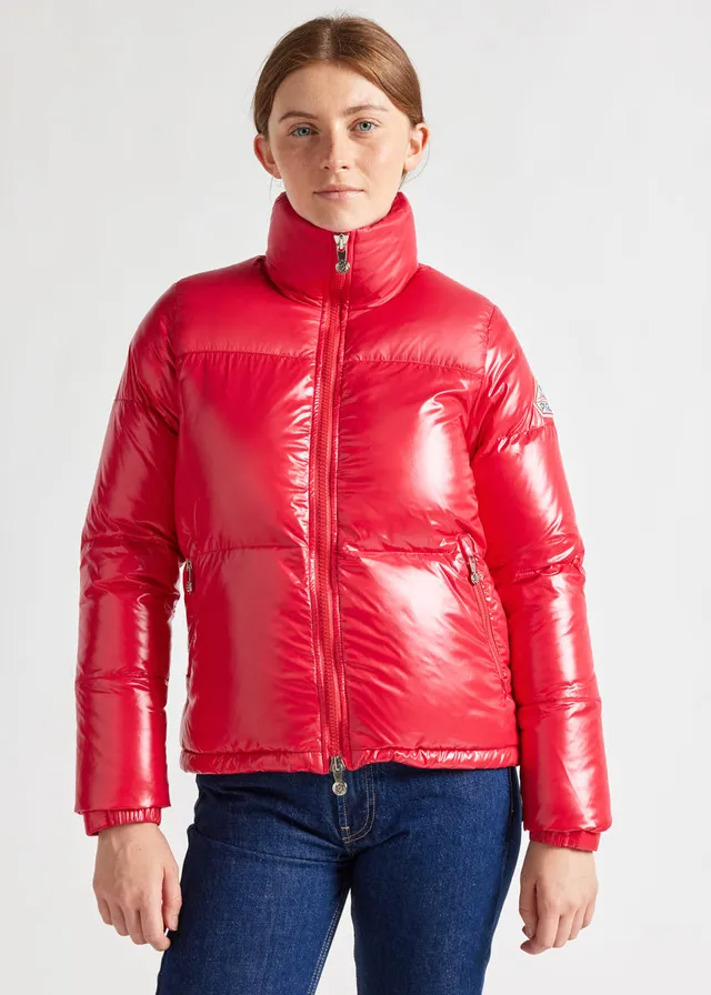 pyrenex-goldin-doudoune-courte-brillante-femme-ribbon-red image 1