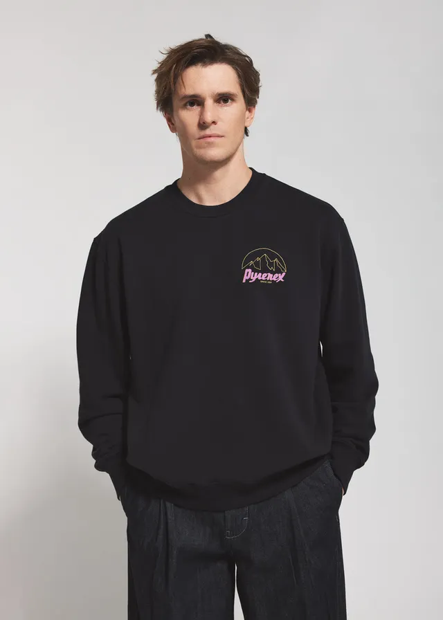 pyrenex-cliff-sweatshirt-unisexe-coton-biologique-noir image 1