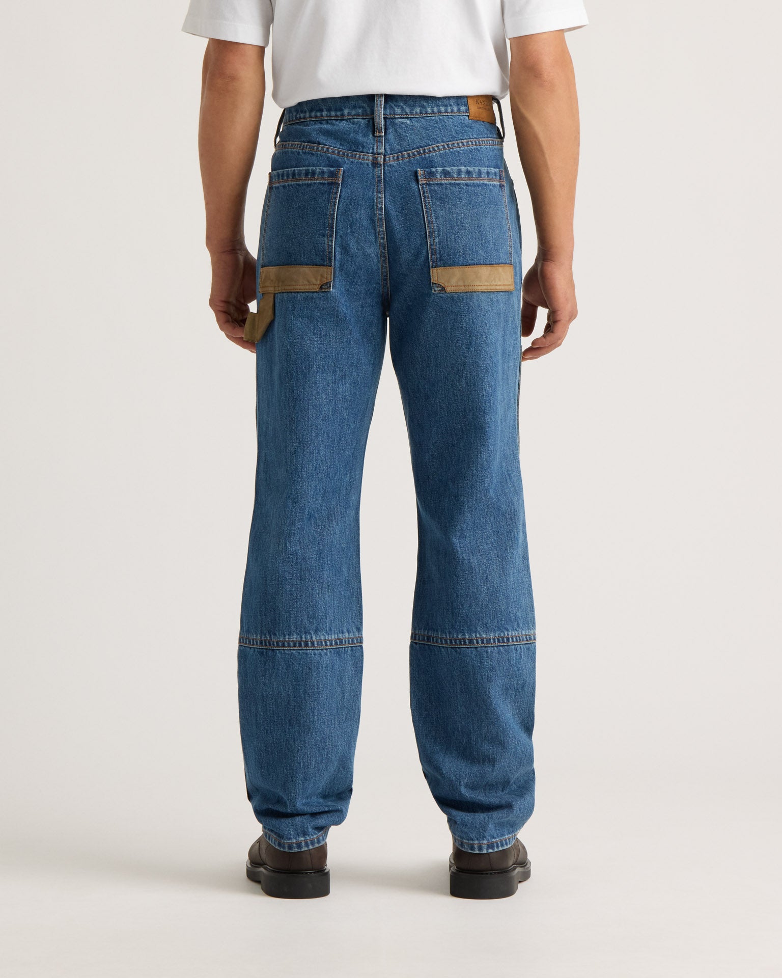 kanuk-pantalon-gatineau-homme-denim-droit-patchs-charpentier image 4