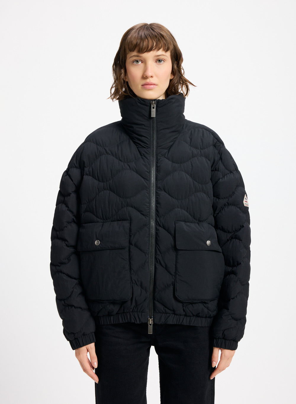 pyrenex-enola-doudoune-courte-bomber-femme-noire image 1