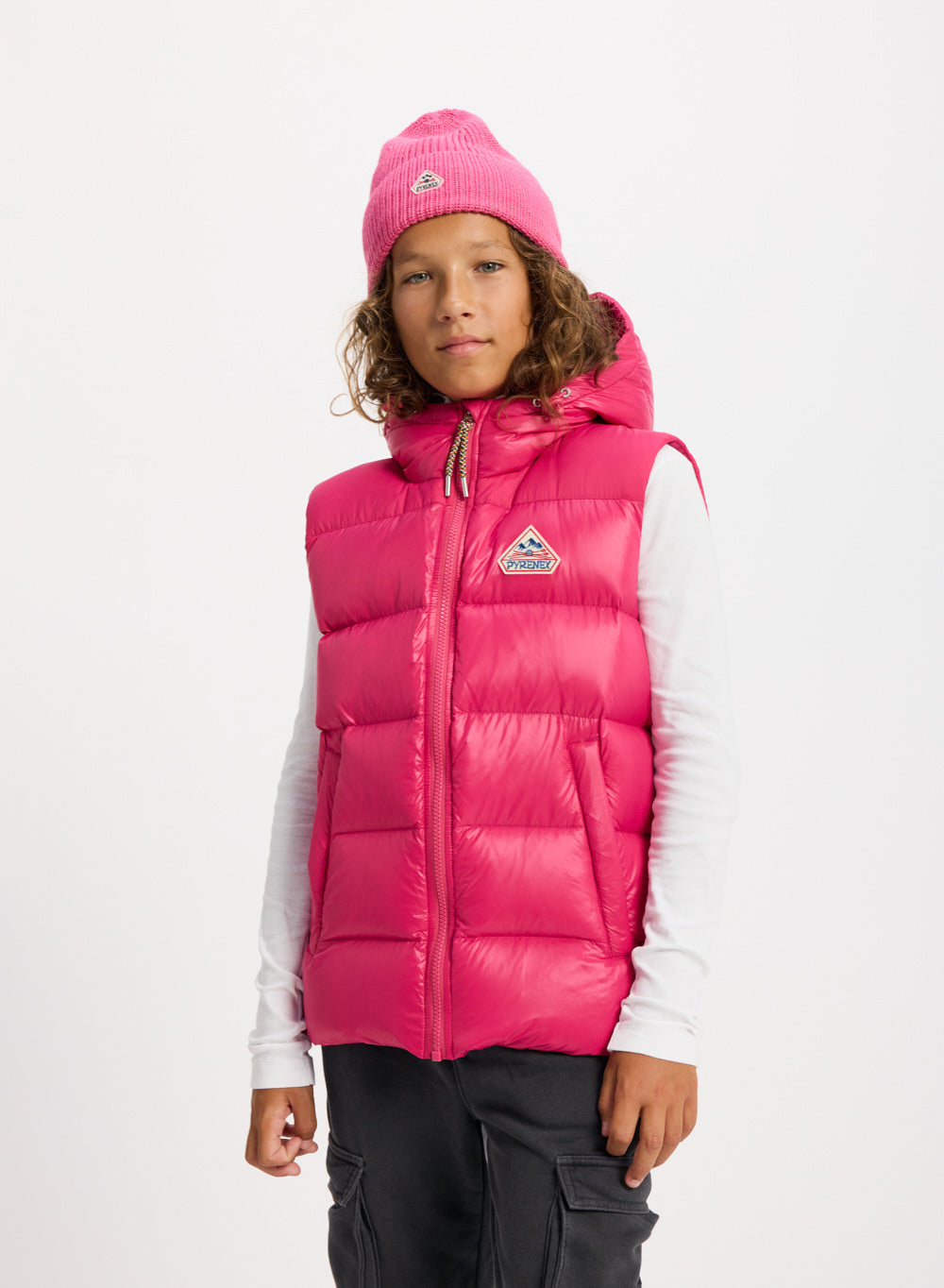 pyrenex-john-doudoune-sans-manches-enfant-fuchsia image 1