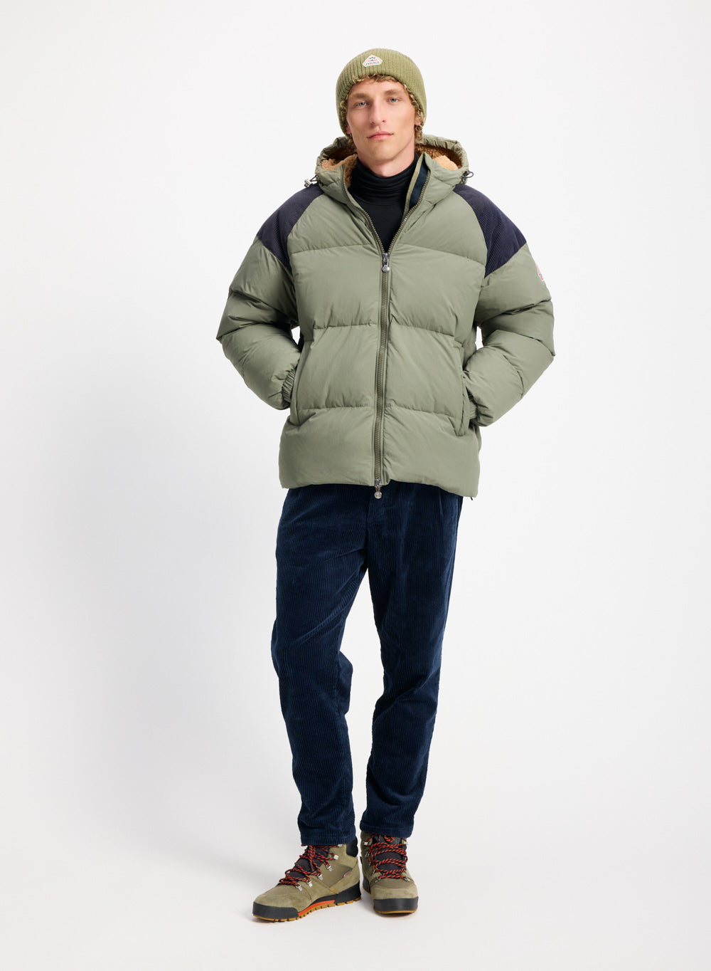 pyrenex-retro-sten-doudoune-unisexe-kaki-sherpa image 4