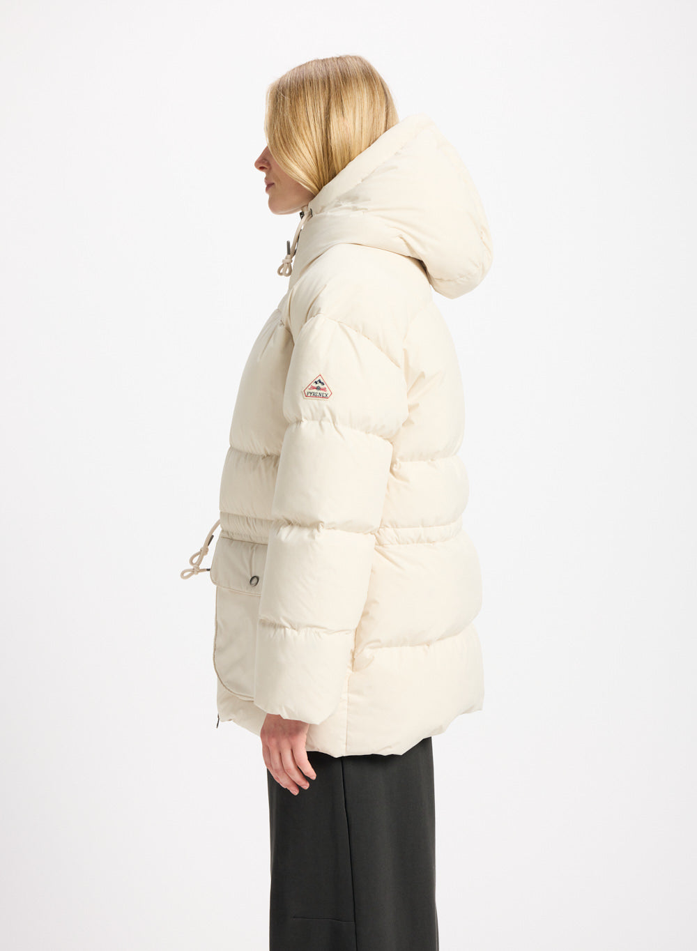 pyrenex-aule-doudoune-hiver-capuche-femme-ivoire image 4