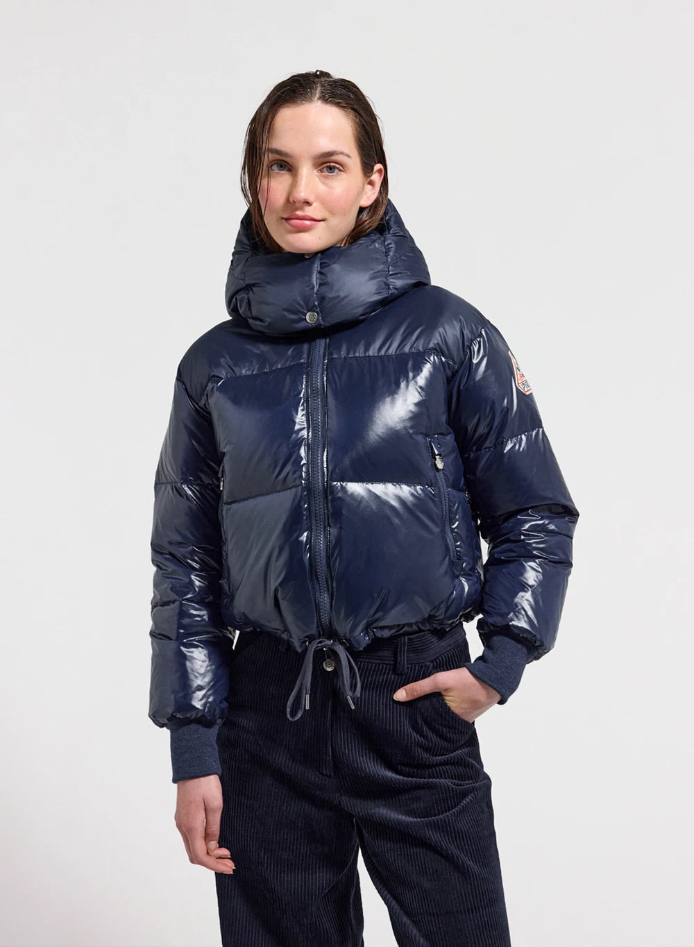 pyrenex-altic-doudoune-courte-femme-capuche-bleu-marine image 5