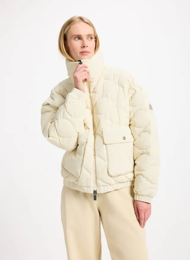 pyrenex-enola-doudoune-courte-bomber-femme-cr-me image 1