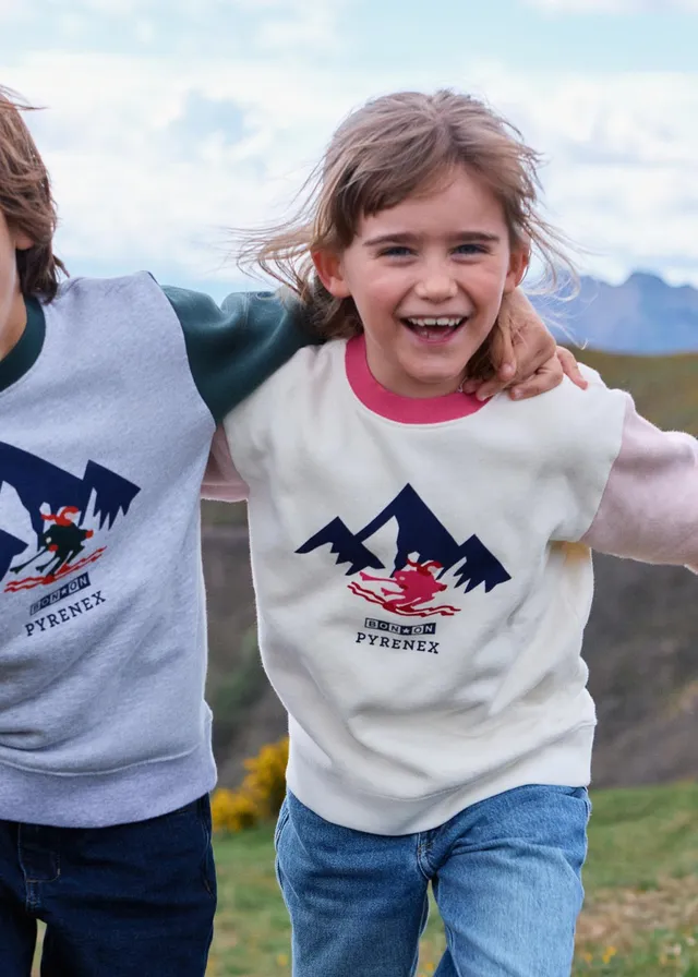pyrenex-x-bonton-sweat-sandy-enfant-molleton-coton-cr-me image 1