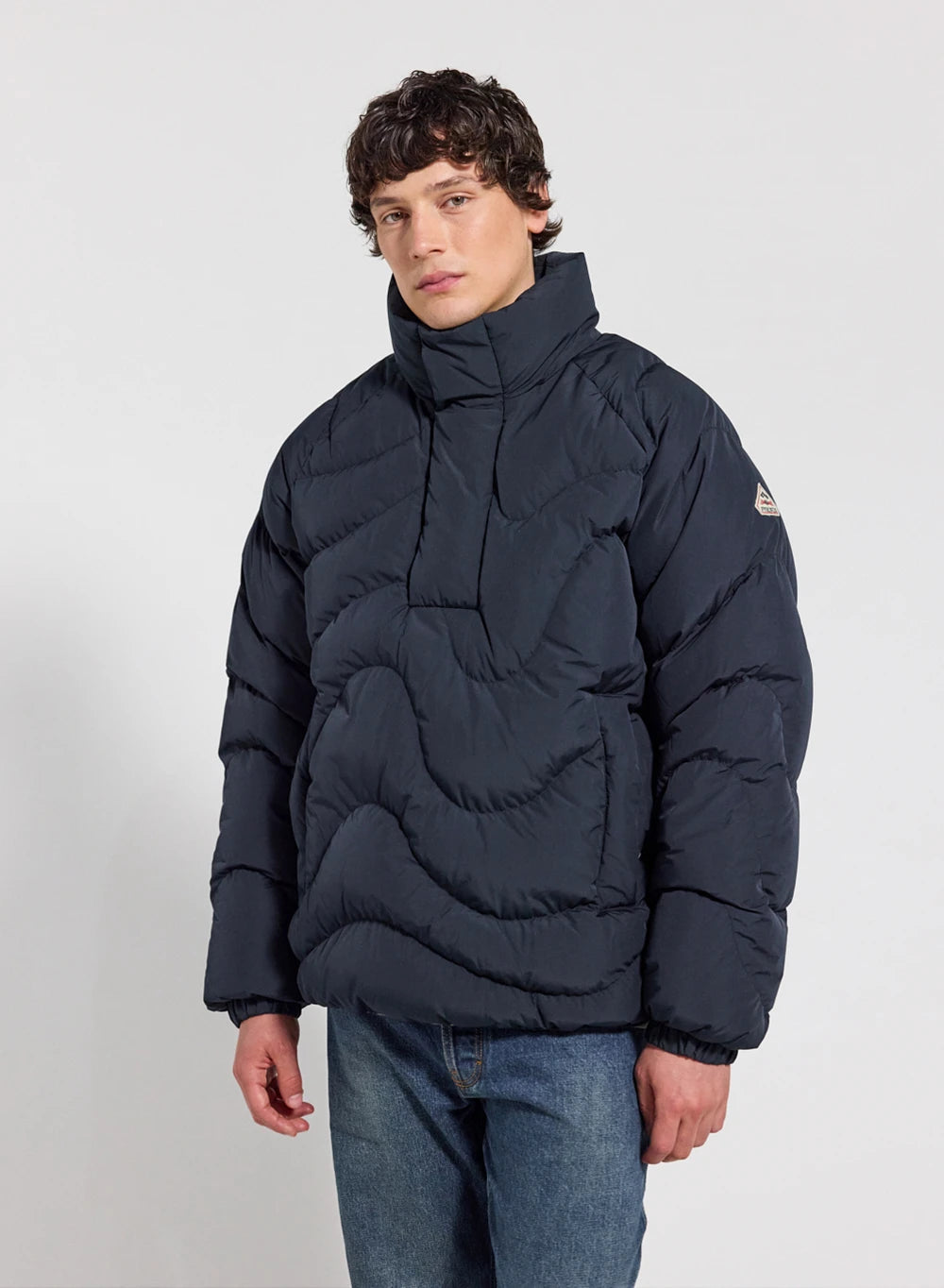 pyrenex-cairns-doudoune-unisexe-bleu-fonc-demi-zip image 1