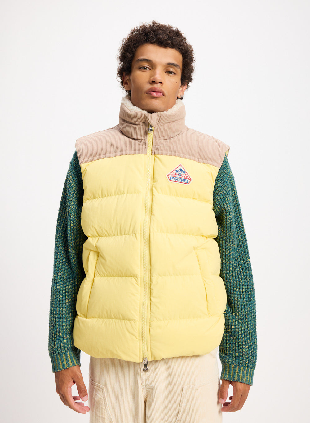 pyrenex-retro-john-doudoune-sans-manches-jaune-pastel image 1