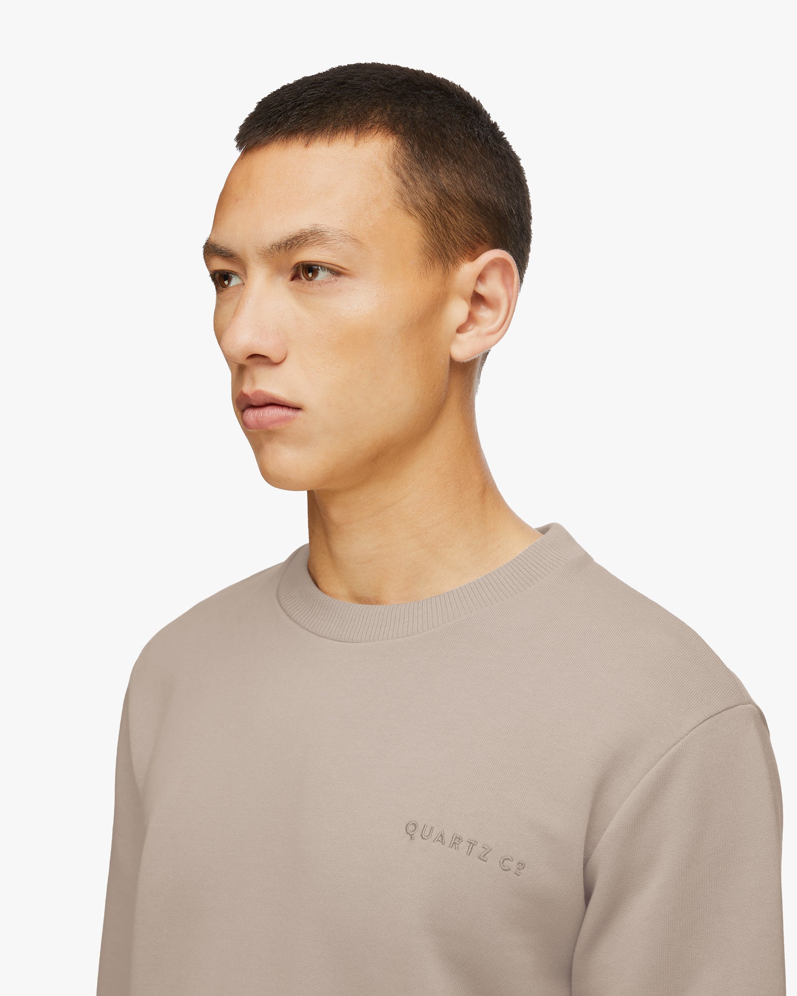 quartz-co-daxon-sweat-col-rond-coton-bio-380-g-m2 image 3