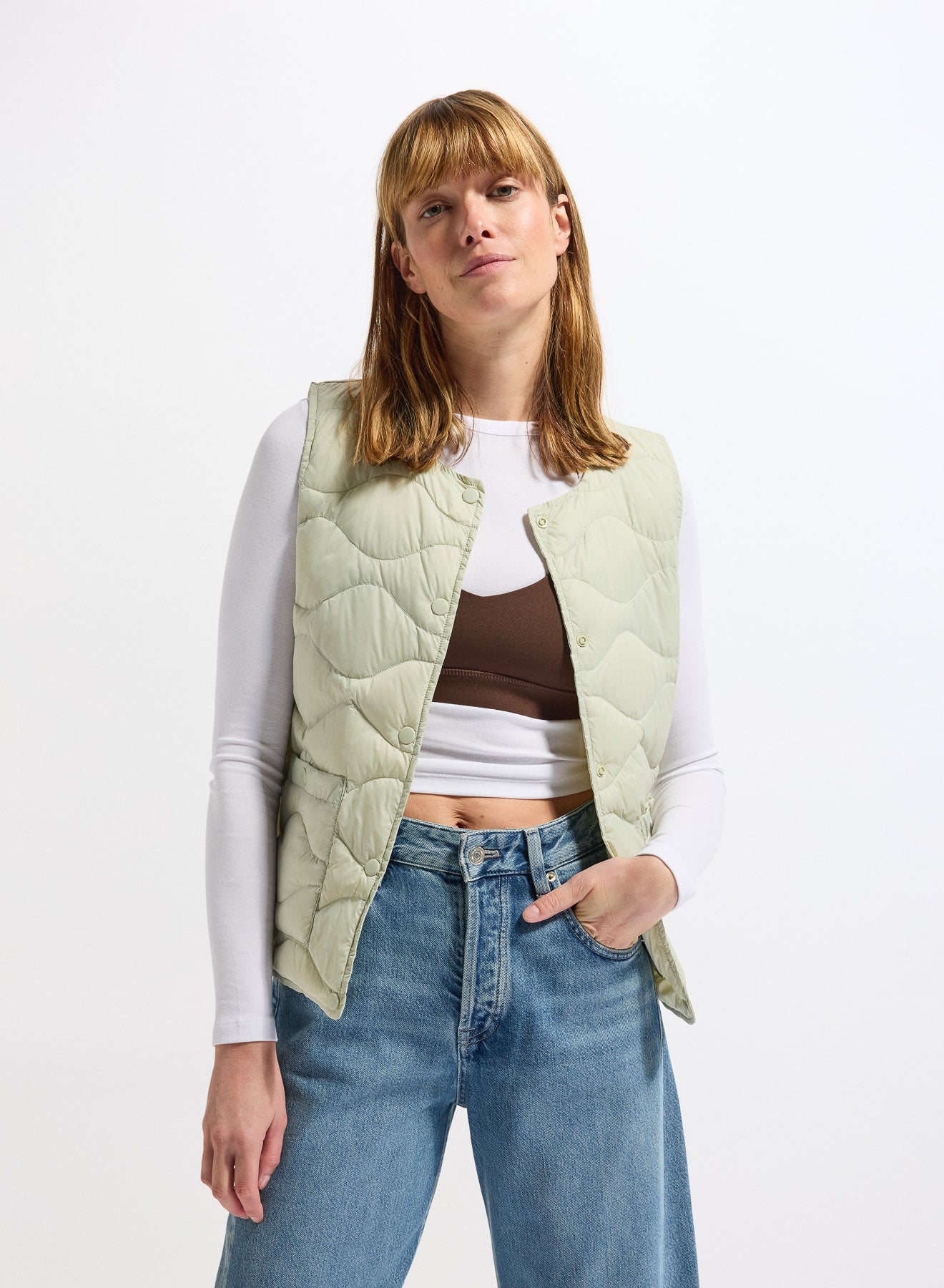 gilet-sans-manches-femme-pyrenex-orite-vest-vert-pastel-ultra-l-ger image 3