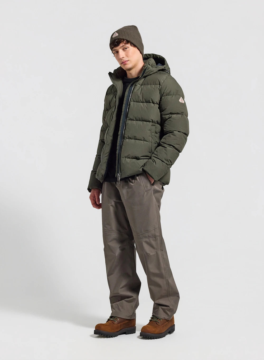 pyrenex-spoutnic-doudoune-homme-deep-khaki-capuche-amovible image 2