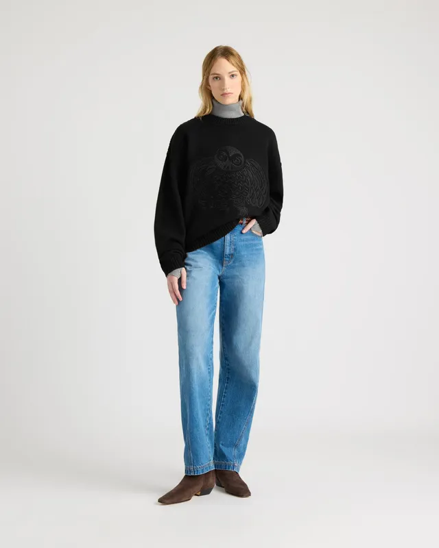 kanuk-flocon-pull-col-rond-logo-harfang-unisexe image 1