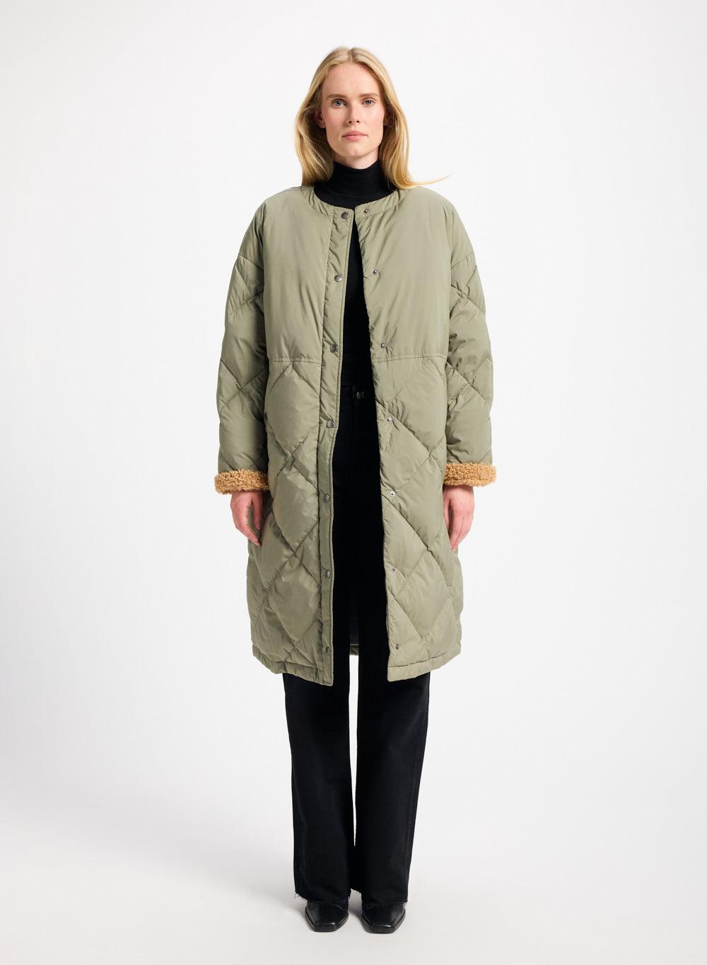 pyrenex-blossom-doudoune-longue-femme-khaki image 1