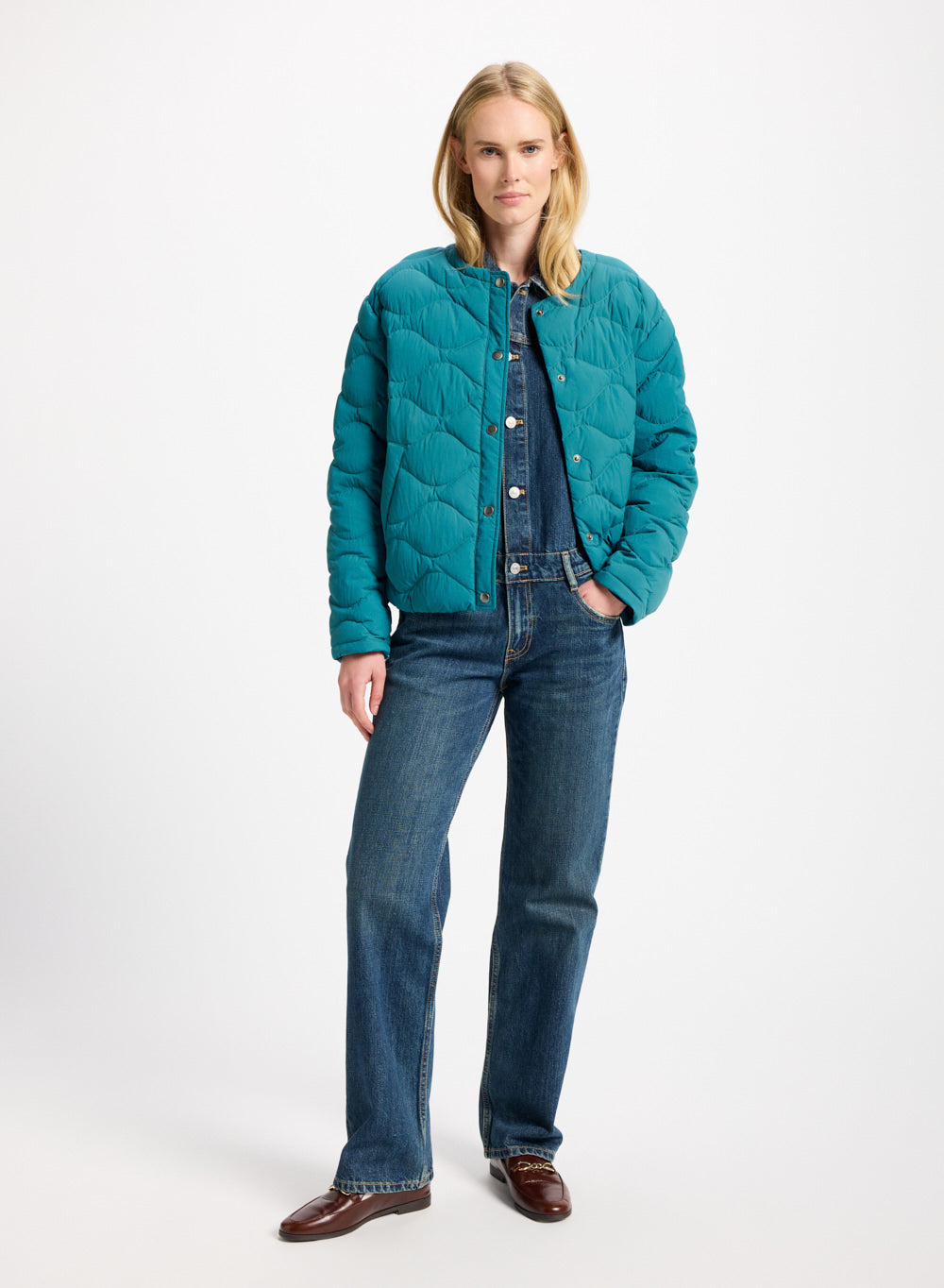 doudoune-l-g-re-femme-pyrenex-nacre-turquoise image 2